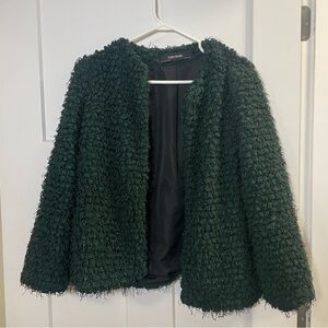 Zara Basic Green Blazer Jacket